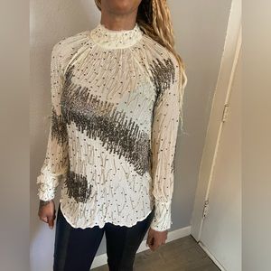 Silk sequin blouse from BURNING TORCH